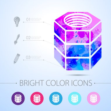 vektör suluboya simgesi