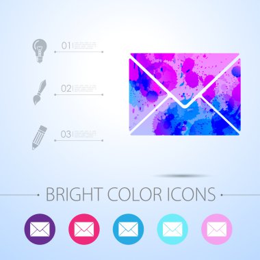 Vektör posta kutsal kişilerin resmi. Infographic öğelerle