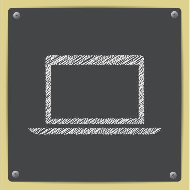 Vektör tebeşir çizilmiş kroki oficon