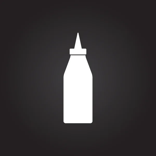 Векторная плоская бутылка с кетчупом — стоковый вектор