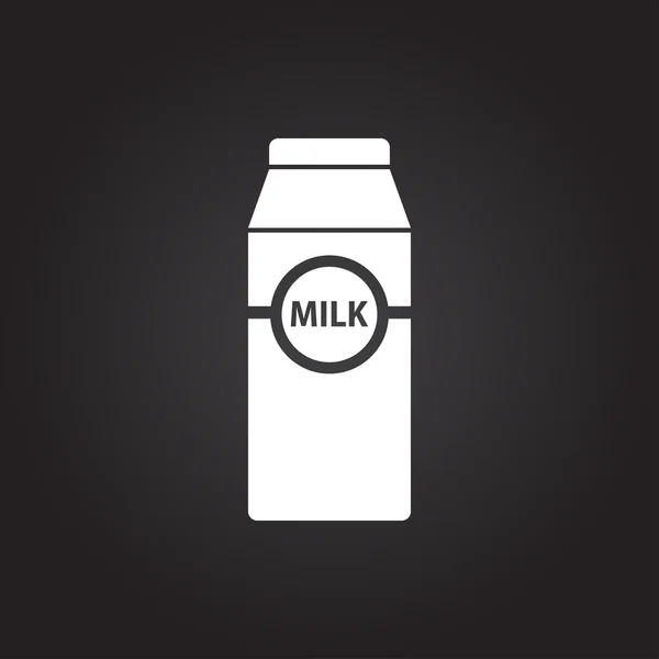 Vector platte melk fles — Stockvector