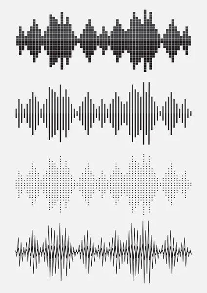 Sound equalizer graphic set — Stock Vector