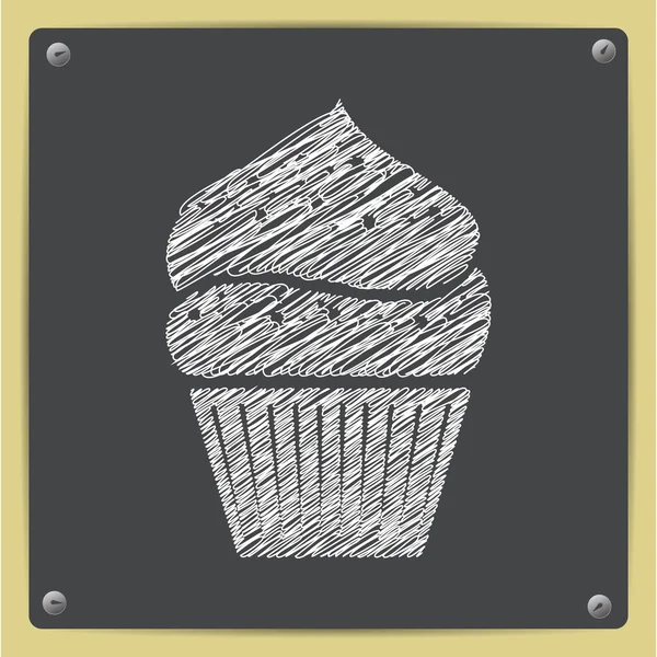 Ikon Vektor cupcake. Eps10 - Stok Vektor