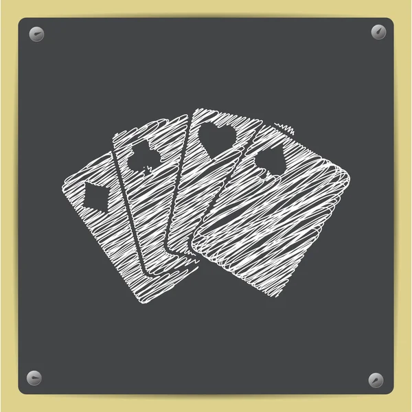 Ícone de cartas de jogo vetorial. Eps10 — Vetor de Stock
