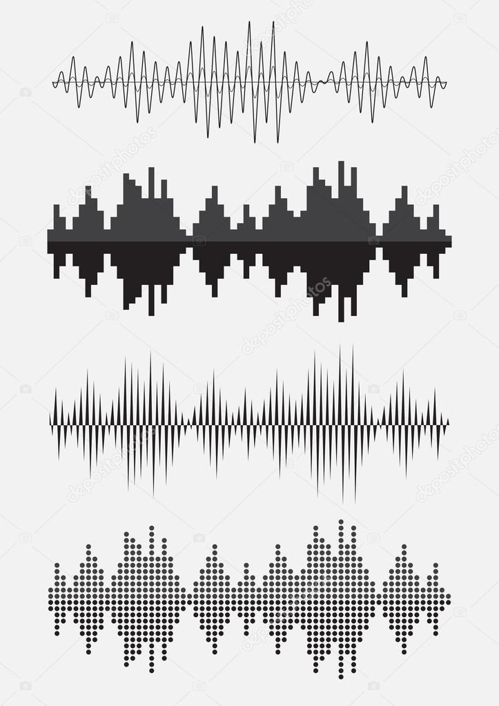Sound equalizer graphic set