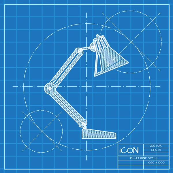 Tischlampen-Symbol — Stockvektor