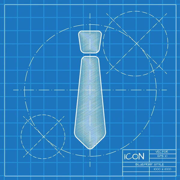 Icône cravate plate — Image vectorielle