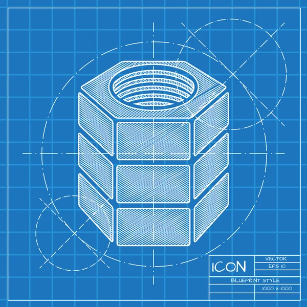 Nøtter - flatt ikon – stockvektor