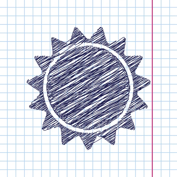 Icono de sol plano — Vector de stock