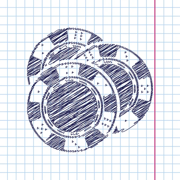 Ícone de chips planos — Vetor de Stock