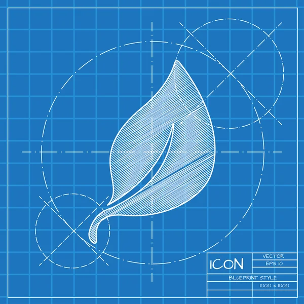 Icono de hoja plana — Vector de stock