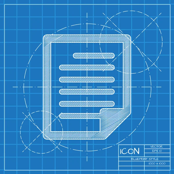 Icona del documento piatto — Vettoriale Stock