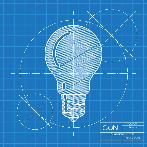 Icône d'ampoule plate — Image vectorielle