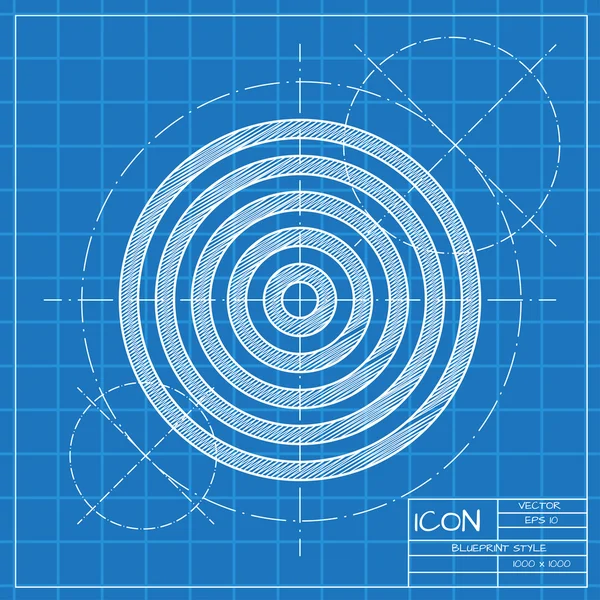 Ikon papan target - Stok Vektor