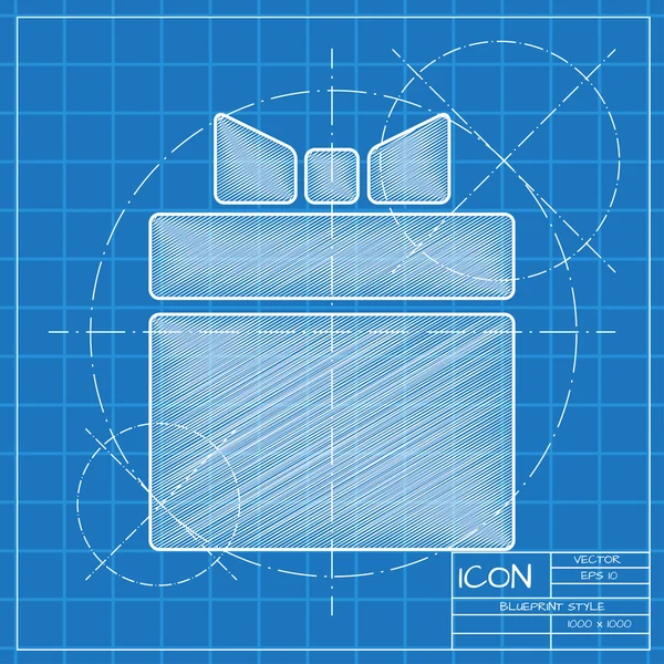 Icône boîte cadeau plat — Image vectorielle