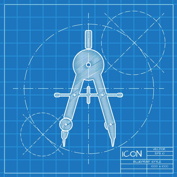 Brújulas planas icono — Archivo Imágenes Vectoriales