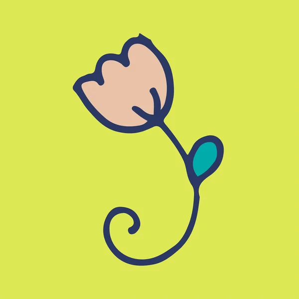 Ruky nakreslené doodle květ — Stockový vektor