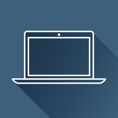 Düz dizüstü bilgisayar simgesi