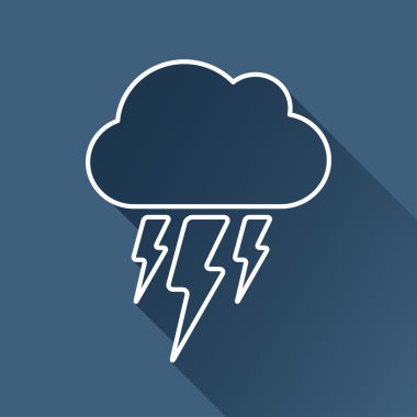 Düz bulut flaş simgesi