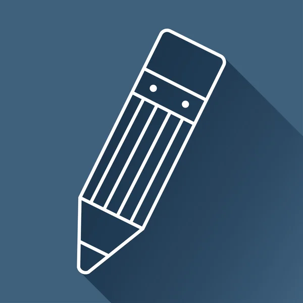 Umrissenes Bleistift-Symbol — Stockvektor