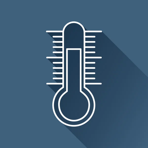 Flat thermometer icon — Stock Vector