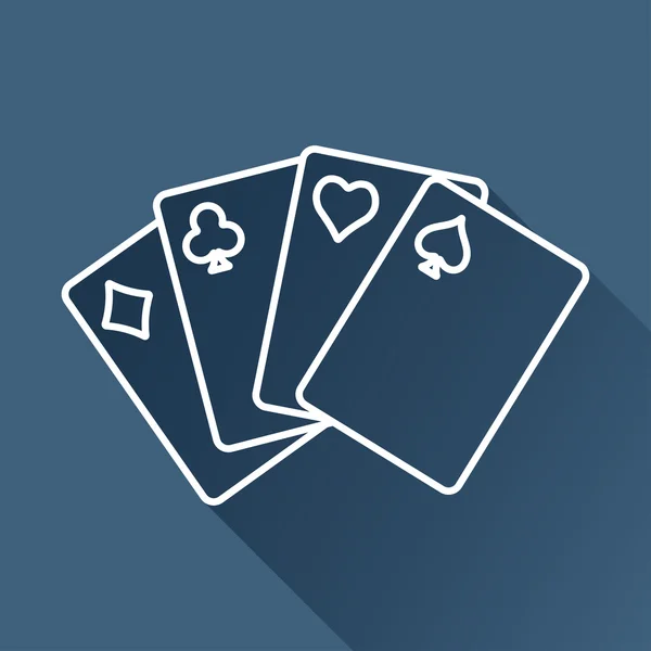 Plat gamekaarten — Stockvector