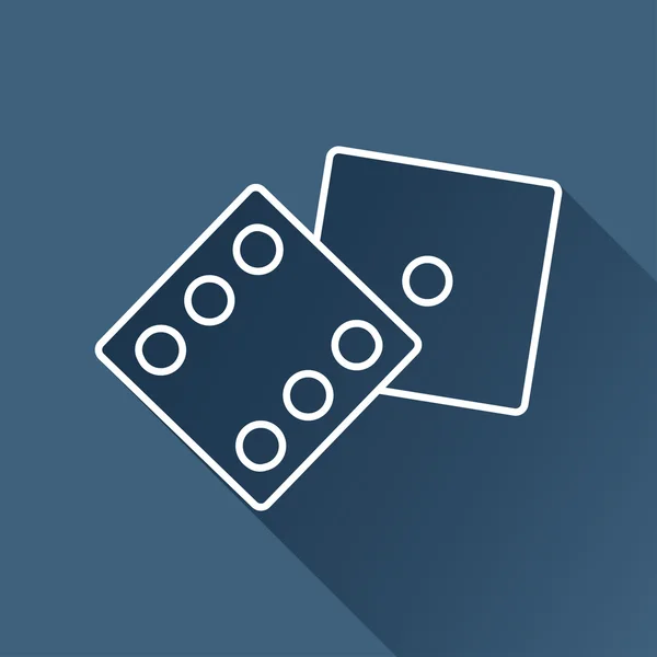 Dobbelstenen platte pictogram — Stockvector