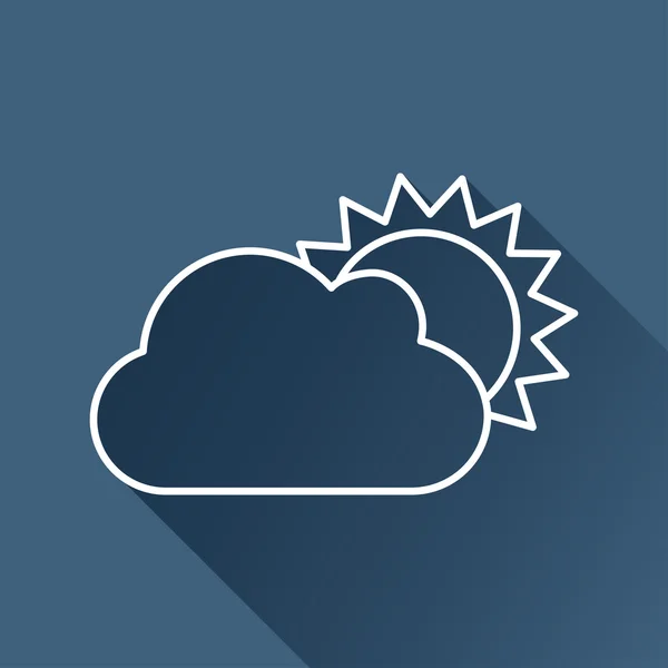 Flat cloudiness icon — Stock Vector