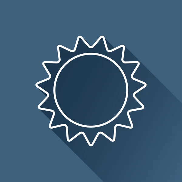 Icône soleil plat — Image vectorielle