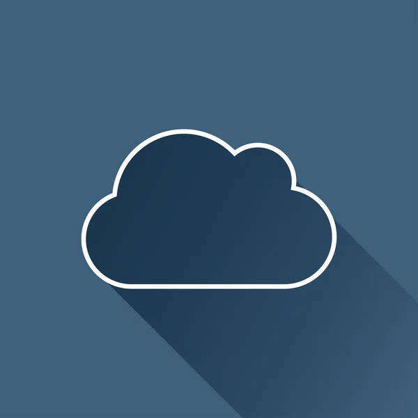 Ícone de nuvem plana —  Vetores de Stock