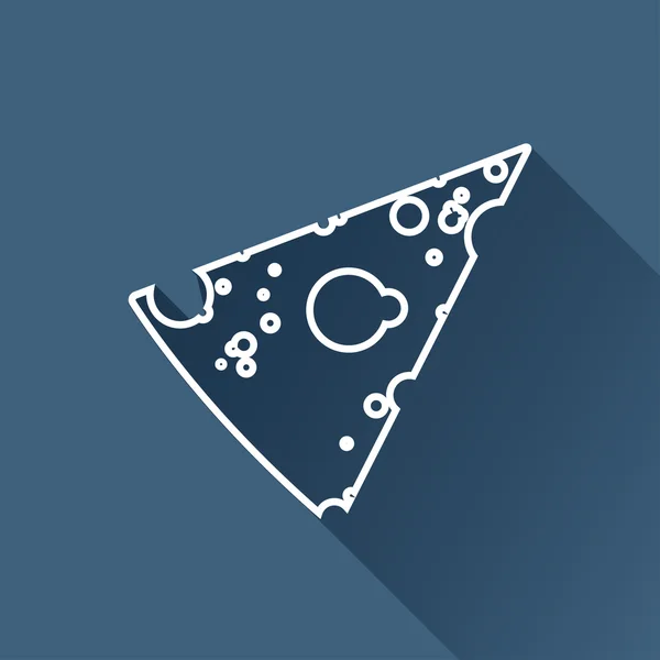 Icono de queso plano — Vector de stock