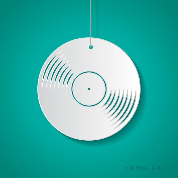 Flache Vinyl-Ikone — Stockvektor