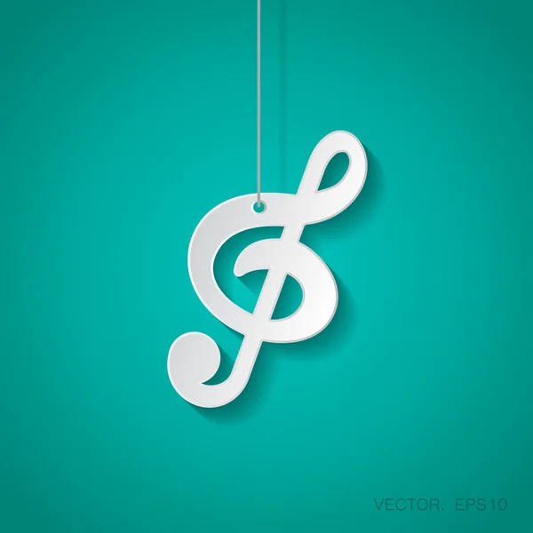Icône de musique plate — Image vectorielle