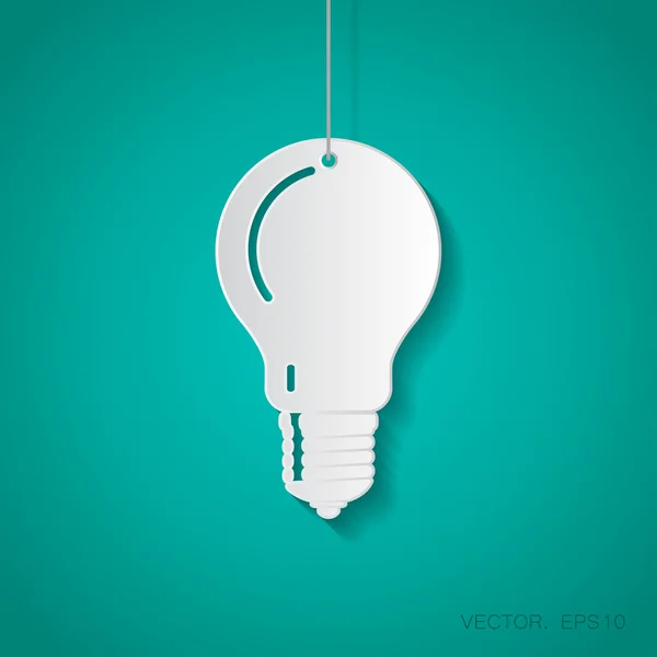 Icona della lampadina piatta — Vettoriale Stock