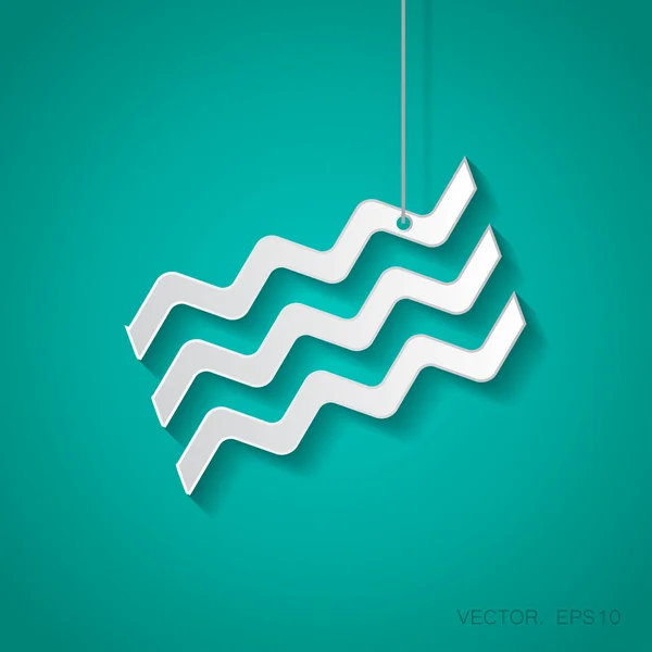 Icône ondes plates — Image vectorielle