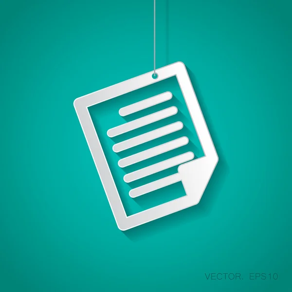 Platte document pictogram — Stockvector