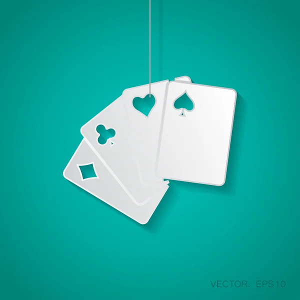 Platt spelkort — Stock vektor