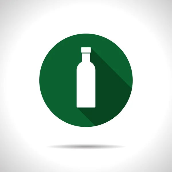 Platte olijfolie fles — Stockvector