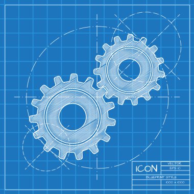 Düz cogwheels simgesi