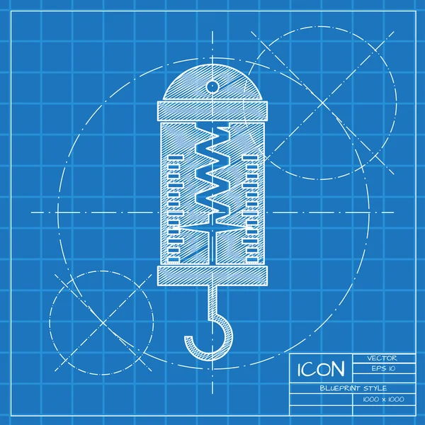 Icône du dynamomètre physique — Image vectorielle