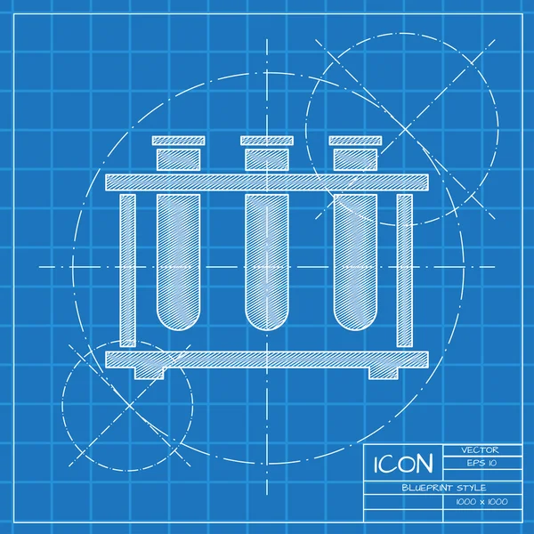 Test tubes icon — Stock Vector