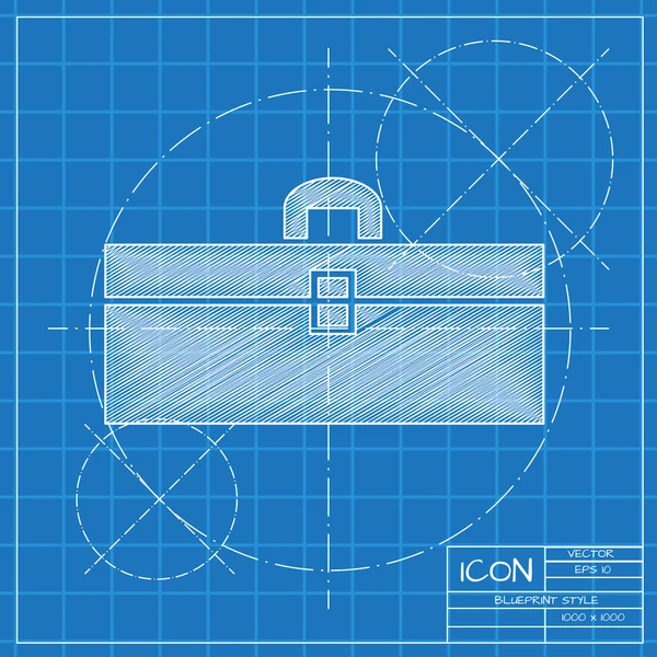 Icône de boîte à outils plate — Image vectorielle