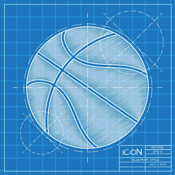 Flat  basketball icon — Stock Vector