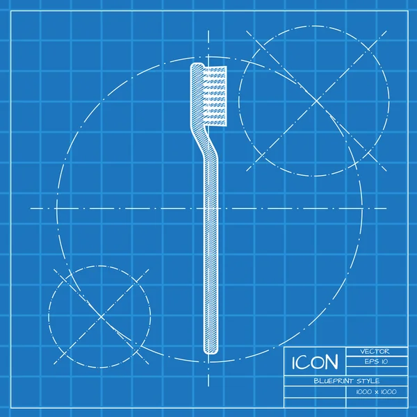 Ikona szczotka ząb — Wektor stockowy