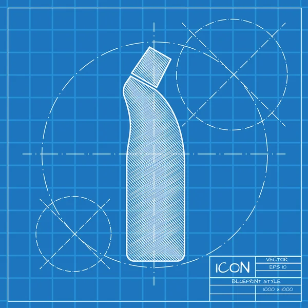 Плоскі cleaner пляшка — стоковий вектор