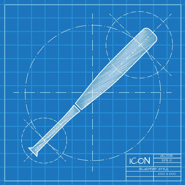 Бейсбольною битою значок — стоковий вектор