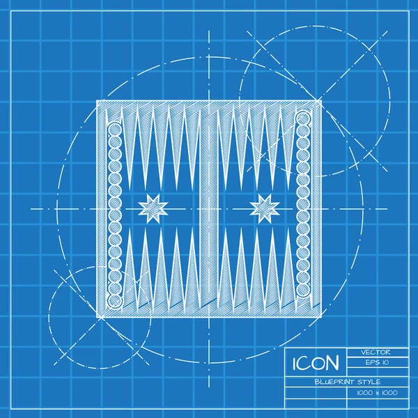 Icône de table de backgammon — Image vectorielle