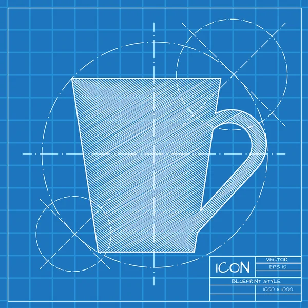 Taza de té o café — Vector de stock