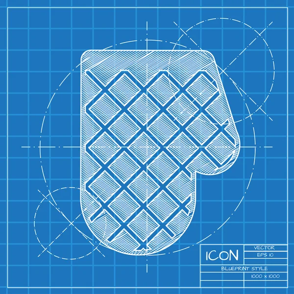 Icône de gant de cuisine — Image vectorielle