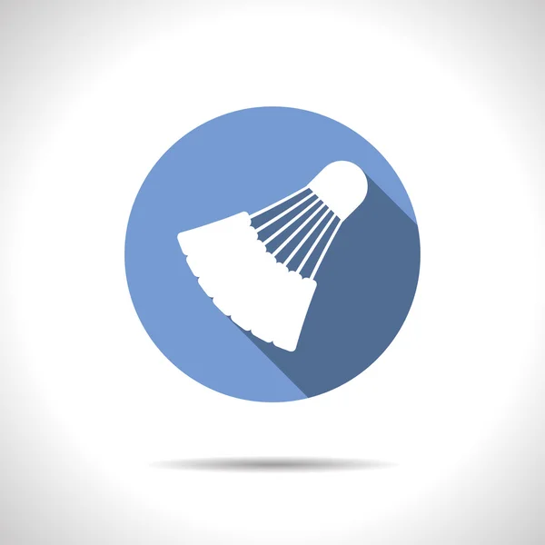 Platte badminton pictogram — Stockvector